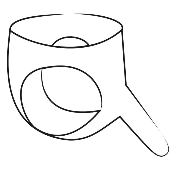 LATEX - spodnje perilo z zunanjim dildom - črno (S-L)