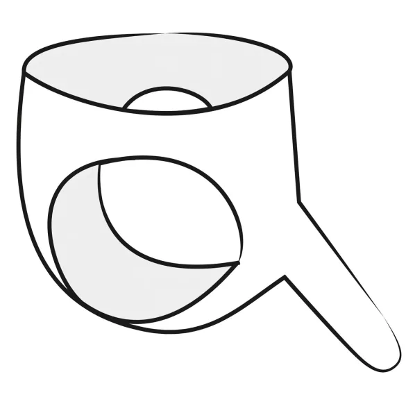 LATEX - spodnje perilo z zunanjim dildom - črno (S-L)