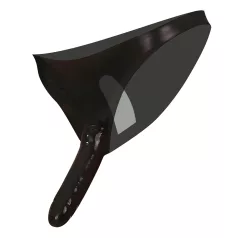 LATEX - hlačke z notranjim in zunanjim dildo - črne - S-L