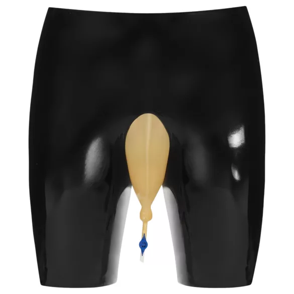 LATEX - spodnji del plenice iz lateksa z izpustno odprtino (črna)