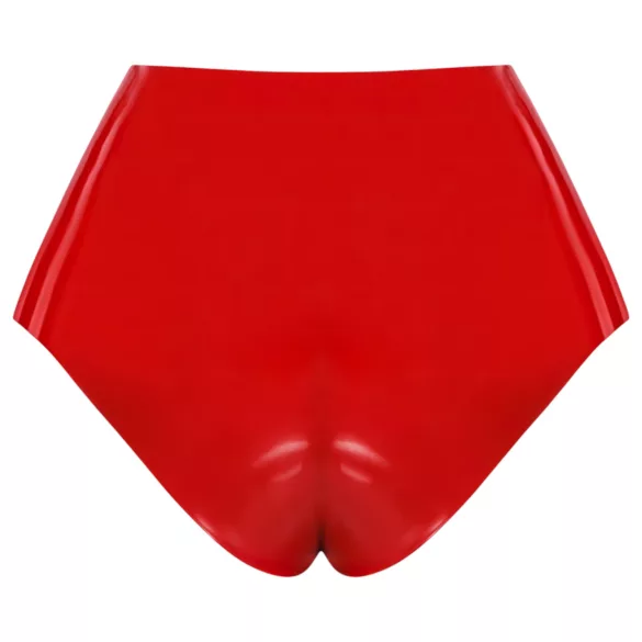 LATEX - spodnje hlače z živim dildo (rdeče)