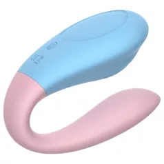   Mrow 03 - vibrator za pare - vodoodporen, brezžičen - modro-roza