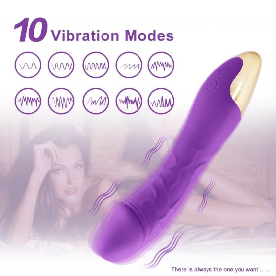 Mrow Real Lover - vodoodporen vibrator z možnostjo polnjenja (vijolična)