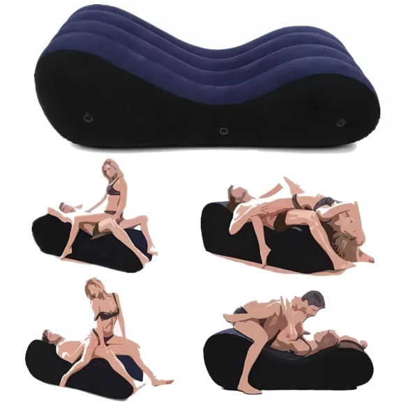 Magic Pillow - napihljiv seks kavč - velik - modra