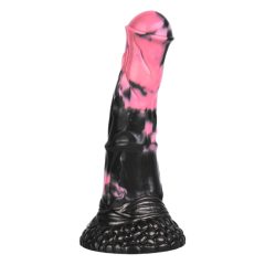   Bad Horse - Silikonski dildo z orodjem za konje - 18 cm (črno-rožnat)
