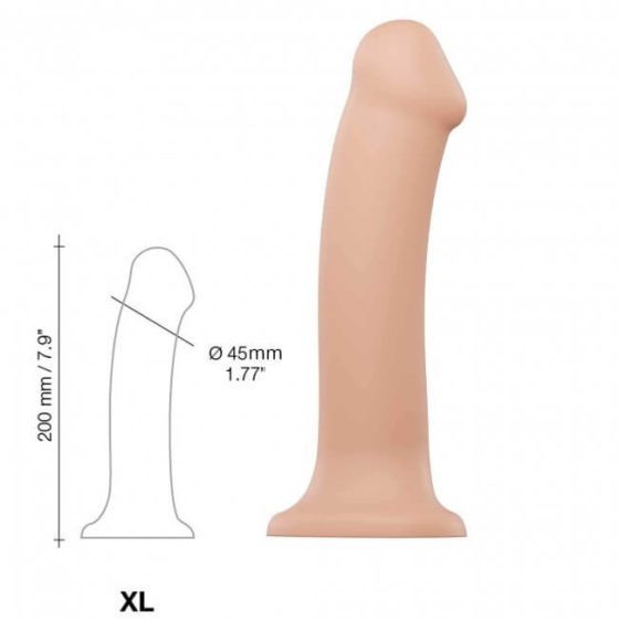 Strap-on-me XL - dvoslojni realistični dildo - zelo velik (naravni)