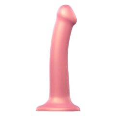   Strap-on-me Metallic Shine M - koži prijazen dildo - srednji (kovinsko roza)