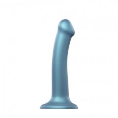   Strap-on-me Metallic Shine M - koži prijazen dildo - srednji (kovinsko modra)