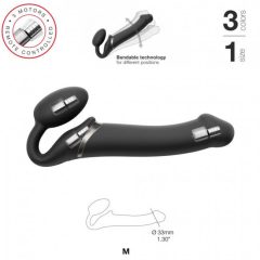 Strap-on-me M - vibrator brez naramnic - srednji (črn)