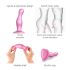 Strap-on-me - valovit dildo s priseskom - roza - Curvy S