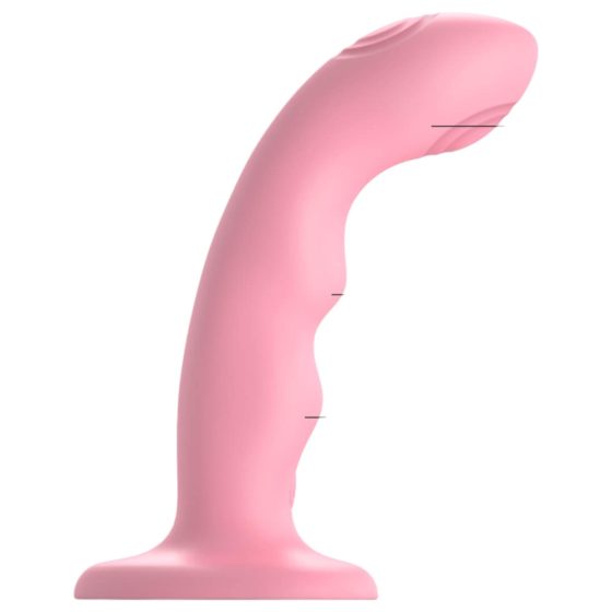 Strap-on-me M - vodoodporen, pulzirajoč vibrator za točko G (roza)