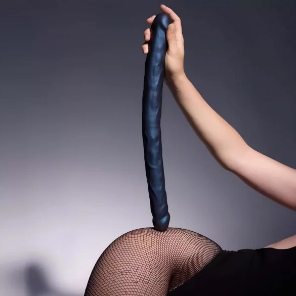 Strap-on-me - dvojni dildo - kovinsko modra