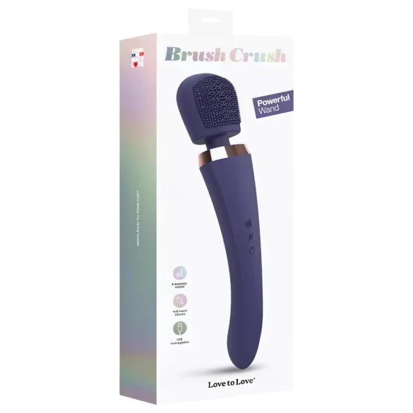 Love to Love Brush Crush - masažni vibrator (moder)