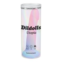 Dildolls Utopia - lepljivi silikonski dildo (barvni)