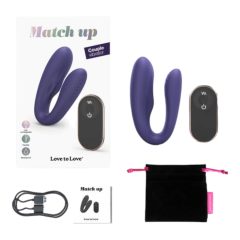   Love to Love Match up - vibrator za pare z radijskim upravljanjem za polnjenje (vijolična)