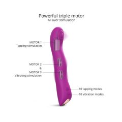   Love to Love Swap - vibrator z možnostjo polnjenja in pulzirajočo točko G (vijolična)