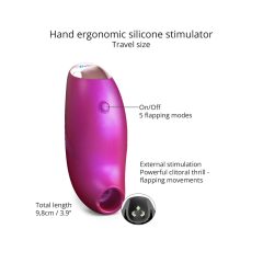   Love to Love Believer - vodoodporni stimulator klitorisa za polnjenje (kovinsko roza)
