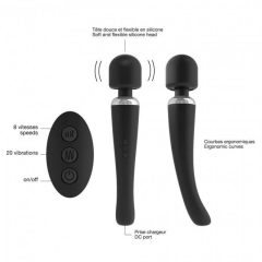  Dorcel Megawand - masažni vibrator z možnostjo polnjenja (črn)