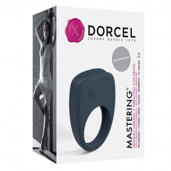 Dorcel Mastering - vibracijski obroček za penis na baterije (siv)