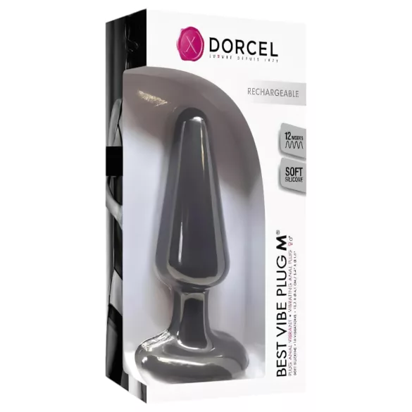 Dorcel Best Vibe Plug M - polnilni analni vibrator (črni)