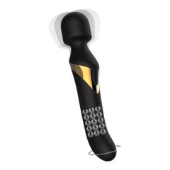   Dorcel Dual Orgasms Gold - polnilni masažni vibrator 2v1 (črn)