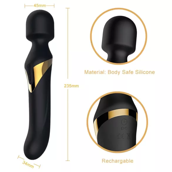 Dorcel - vibrator za dvojni orgazem 2v1 - črna