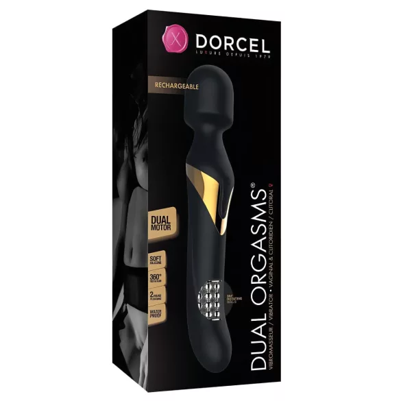 Dorcel - vibrator za dvojni orgazem 2v1 - črna
