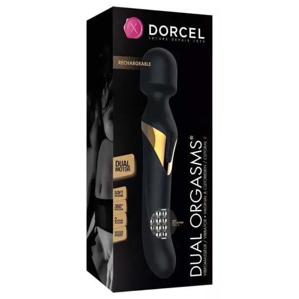 Dorcel - vibrator za dvojni orgazem 2v1 - črna