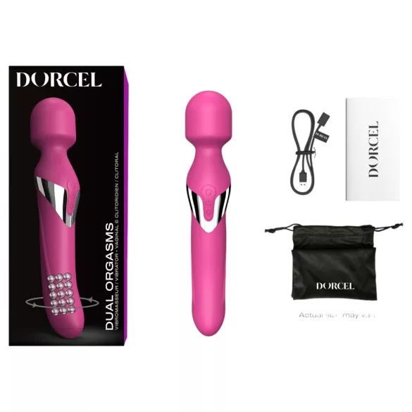 Dorcel Dual Orgasms - akumulatorski, 2v1 masažni vibrator (roza)