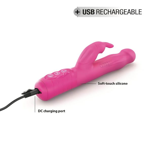 Dorcel Baby Rabbit 2.0 - akumulatorski vibrator s stimulatorjem klitorisa (roza)