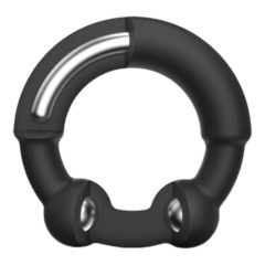 Dorcel Stronger Ring - kovinski obroček za penis (črn)