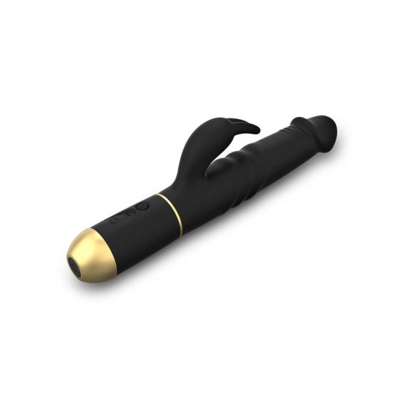 Dorcel Furious Rabbit 2.0 - vibrator z možnostjo polnjenja, potisni vibrator z bodicami (črn)