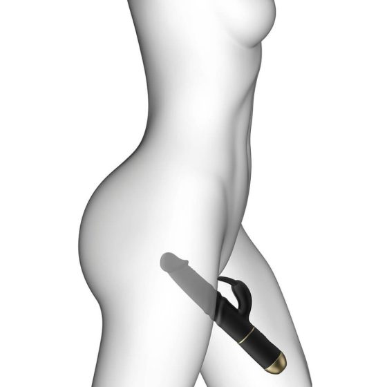 Dorcel Furious Rabbit 2.0 - vibrator z možnostjo polnjenja, potisni vibrator z bodicami (črn)