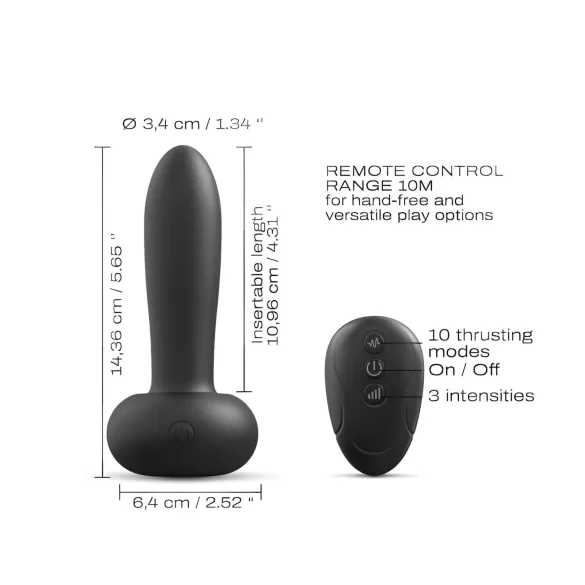 Dorcel Deep Thrust - potisni vibrator (črna)