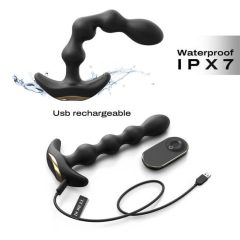   Dorcel Flexi Balls - brezžični, radijsko vodeni analni vibrator (črn)