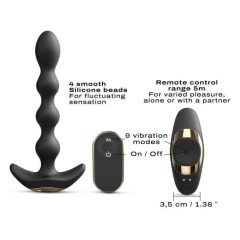   Dorcel Flexi Balls - brezžični, radijsko vodeni analni vibrator (črn)