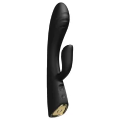   Dorcel Flexi Rabbit - grelni vibrator s klitoralnim nastavkom (črna)