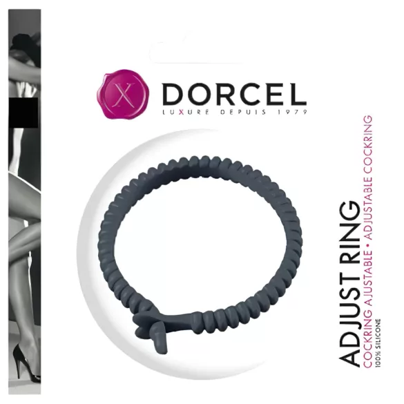 Dorcel - nastavljiv erekcijski obroč - silikon - siva