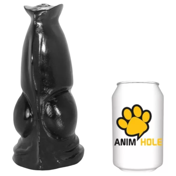 AnimHole Wolf - dildo penis v obliki volka - 21 cm - črna