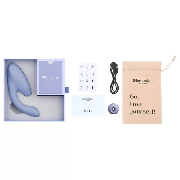 Womanizer Duo 2 - vibrator za G-točko in klitoris - 2v1 - vijoličen