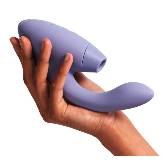 Womanizer Duo 2 - vodoodporen vibrator za točko G in stimulator klitorisa (vijolična)