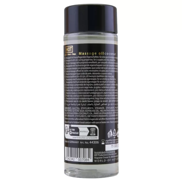 HOT - masažno olje za nego kože - kokos - 100 ml