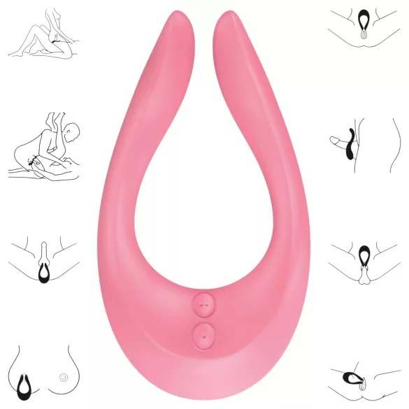Satisfyer Endless Joy - vibrator za pare - polnjenje USB - roza