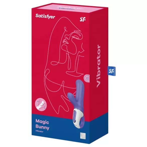 Satisfyer Magic Bunny - vibrator za klitoris z ročajem - vodoodporen - modra
