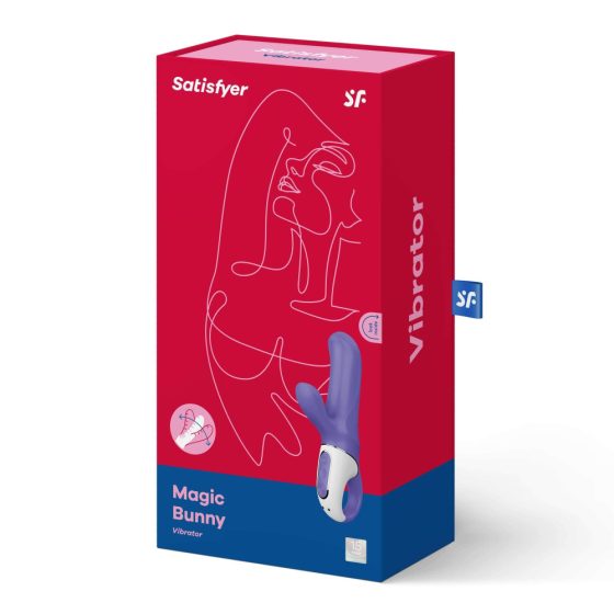 Satisfyer Magic Bunny - vodoodporen vibrator s paličico za polnjenje (modra)