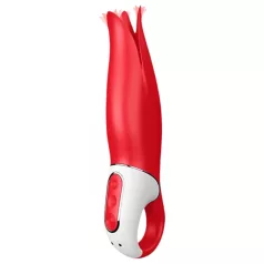   Satisfyer Power Flower - vibrator za točko G - vodoodporen, polnilec - rdeč