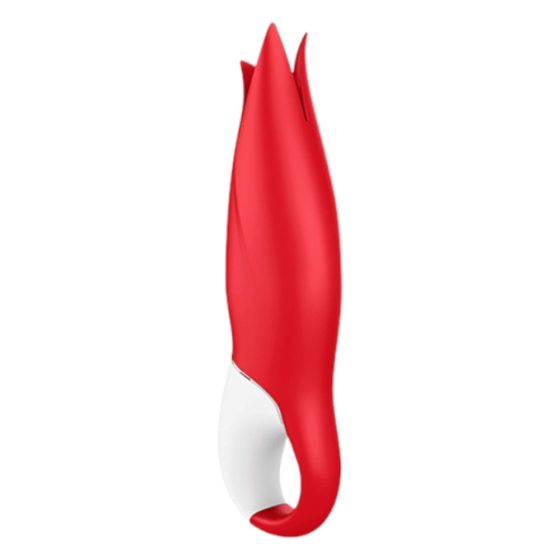 Satisfyer Power Flower - vodoodporni vibrator z možnostjo polnjenja (rdeč)
