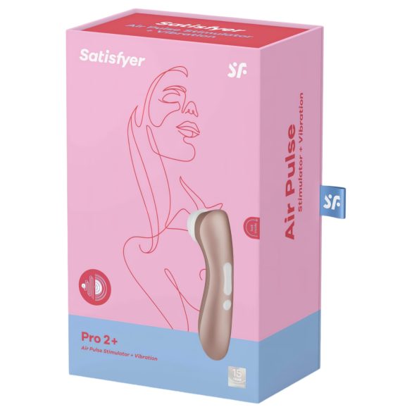 Satisfyer Pro 2+ - polnilni vibrator za klitoris - rjav