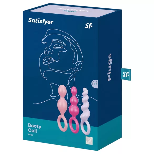 Satisfyer Booty Call - analni čep set - večbarvni - 3 deli