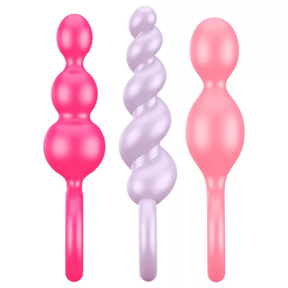 Satisfyer Booty Call - analni čep set - večbarvni - 3 deli
